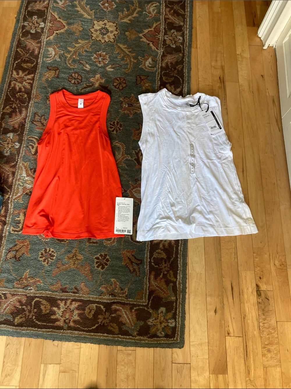 Bundle of NWT Lululemon jersey training tank 2 and NWT Calia muscle tank xs